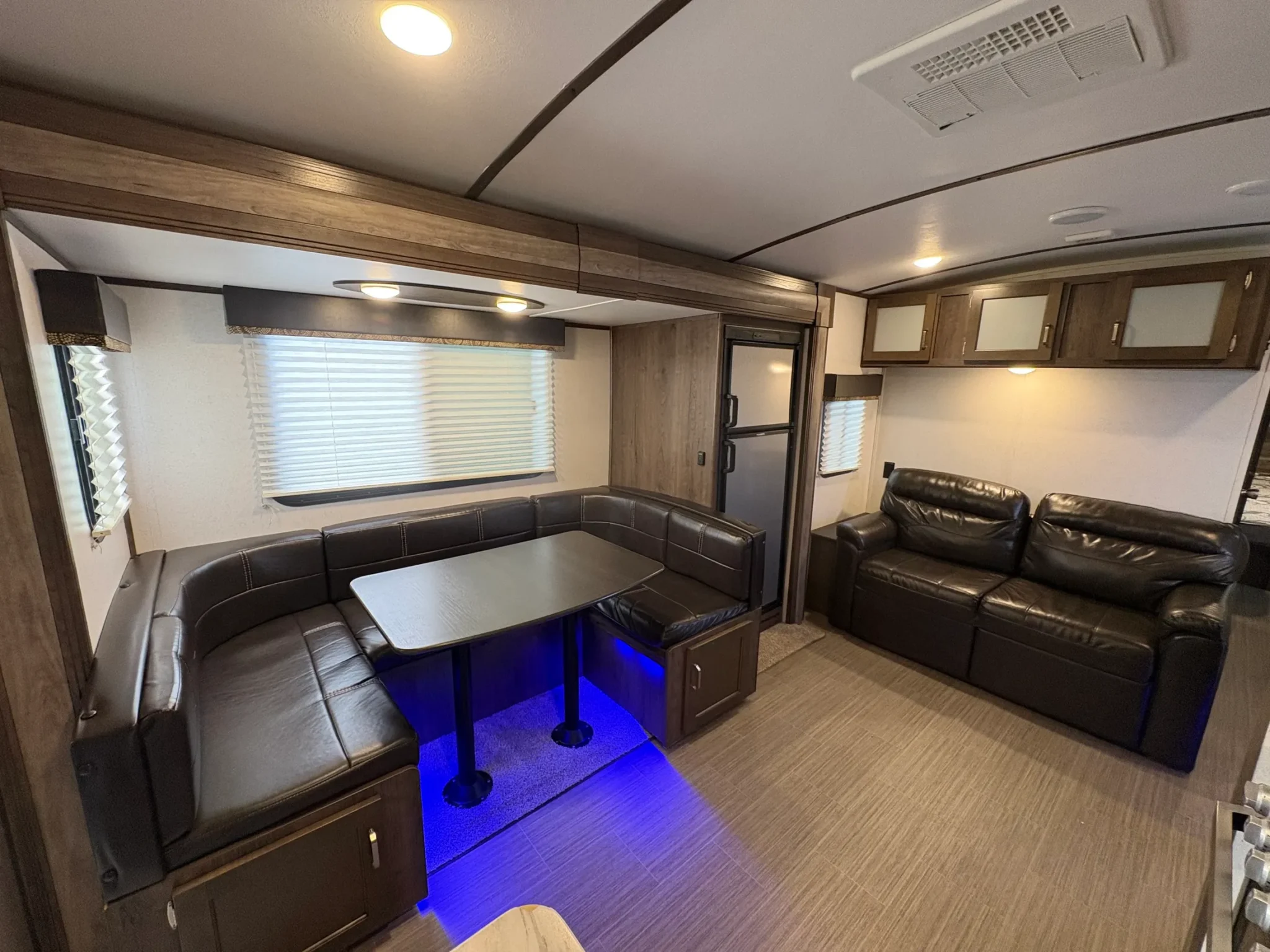 Modern RV lounge area