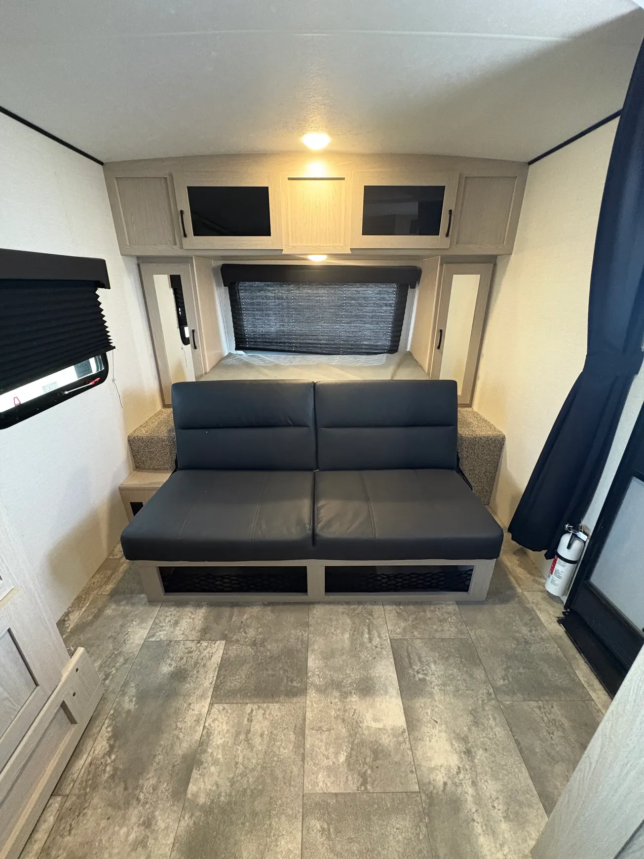 Modern camper seating area