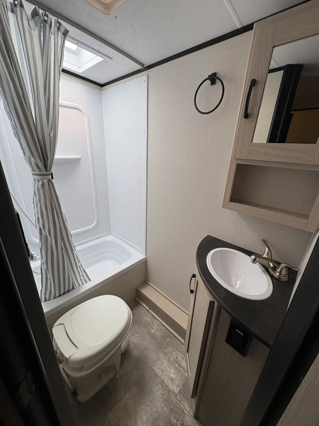 Small bathroom with modern fixtures