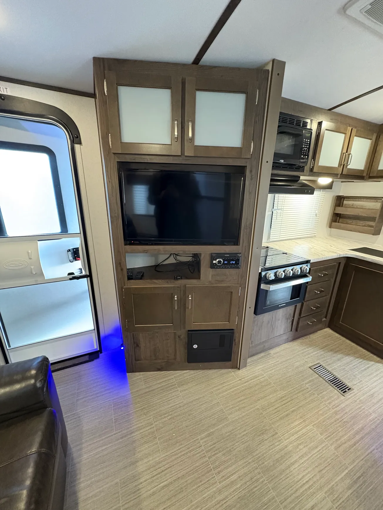 Compact RV space with appliances